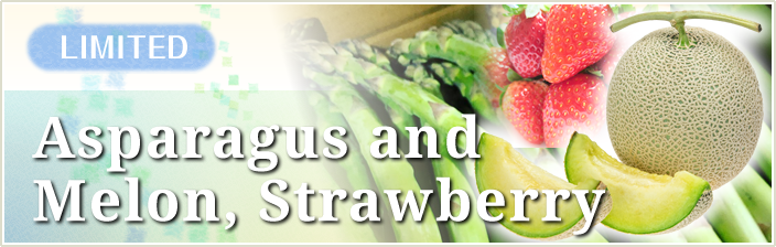 Asparagus and Melon, Strawberry