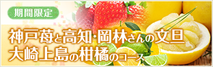 期間限定  神戸苺と高知・岡林さんの文旦　大崎上島の柑橘コース