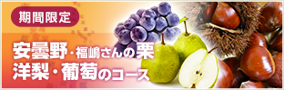 期間限定  栗・洋梨・葡萄のコース